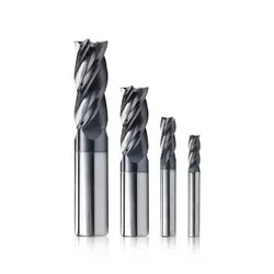 Nano Coated Tungsten Carbide CNC End Mill Cutter HRC45 / HRC55 / HRC60 / HRC65